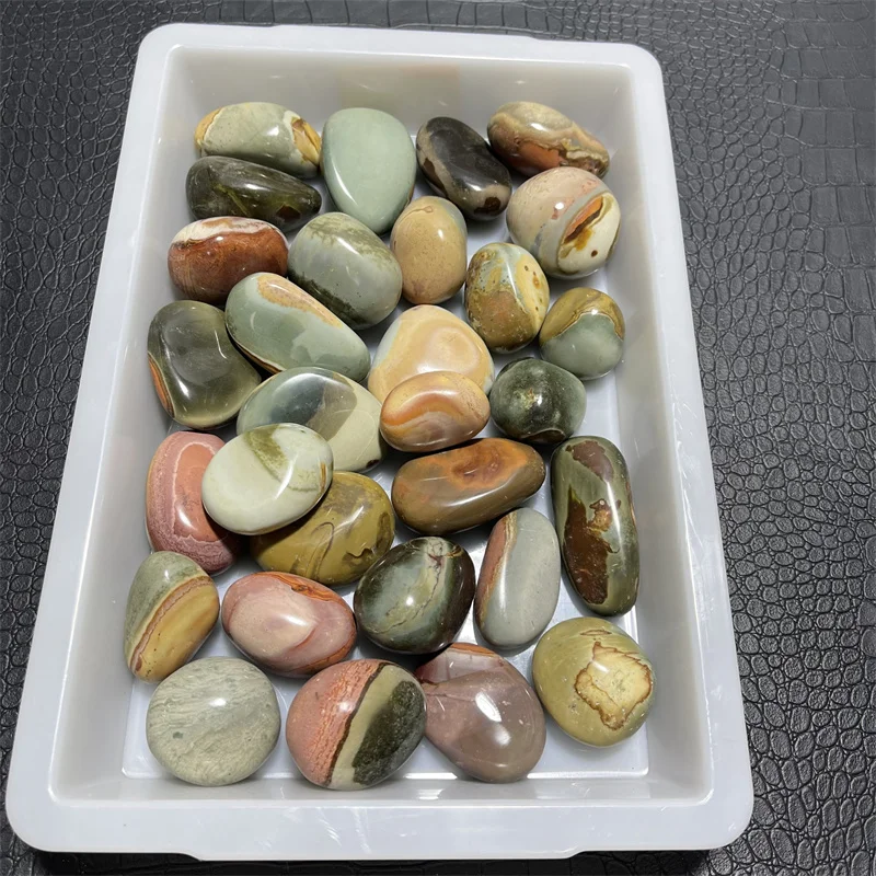 

30pcs Ocean jasper quartz crystal palm stones and minerals reiki healing tumble stone as gift