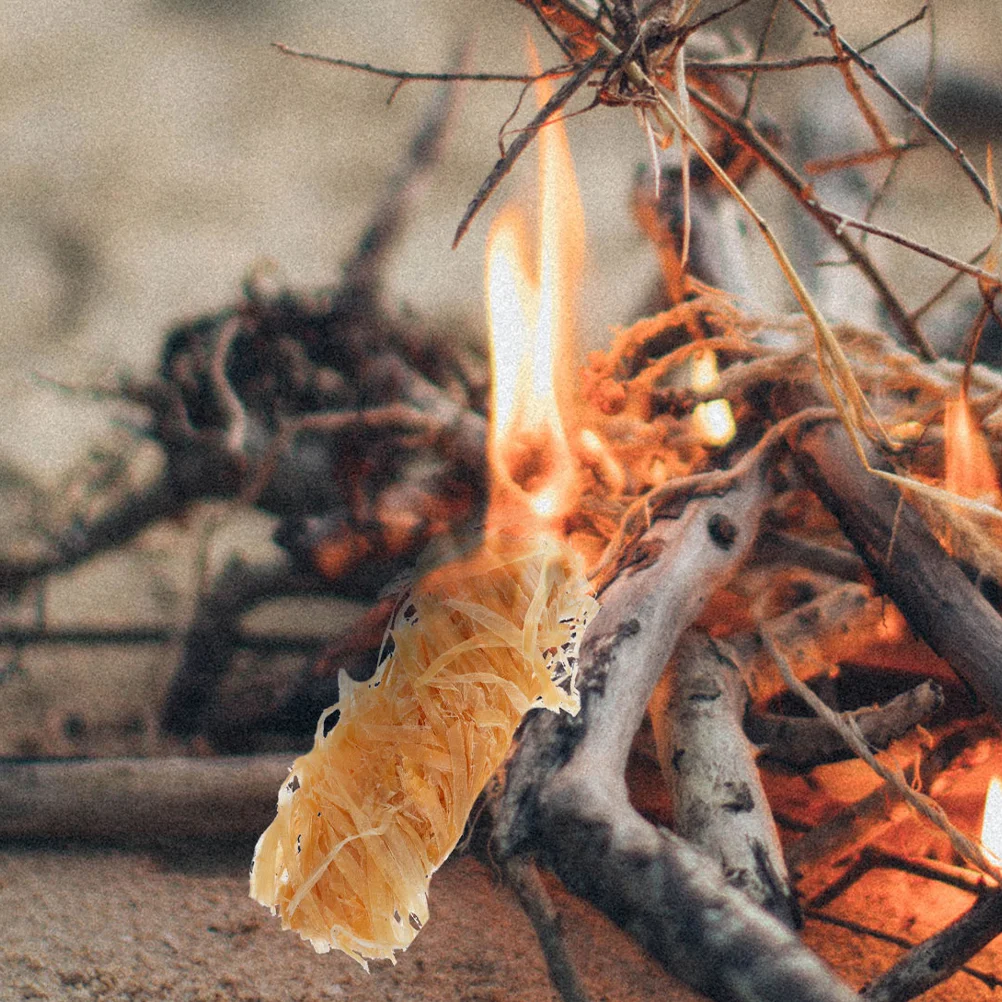 

50 Pcs Wood Wool Firelighters Baking Paper Natural Biodegradable for Burners Convenient