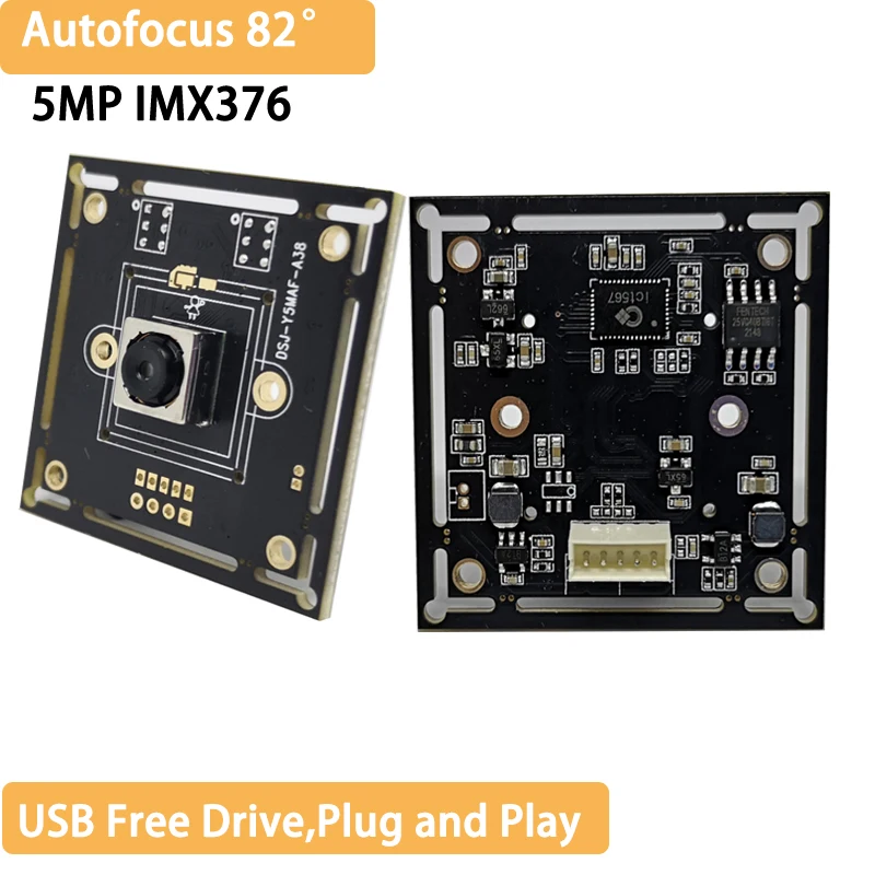 5MP USB Camara Module 2K Cmos IMX376 High Speed 30fps Webcam Auto Focus Camera 82 Degree Distortionless For Video Conference