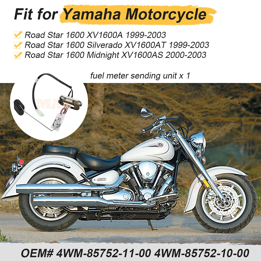 M MATI Fuel Meter Sending Unit for Yamaha Road Star 1600 XV1600A 1999-2003 4WM-85752-11-00 4WM-85752-10-00