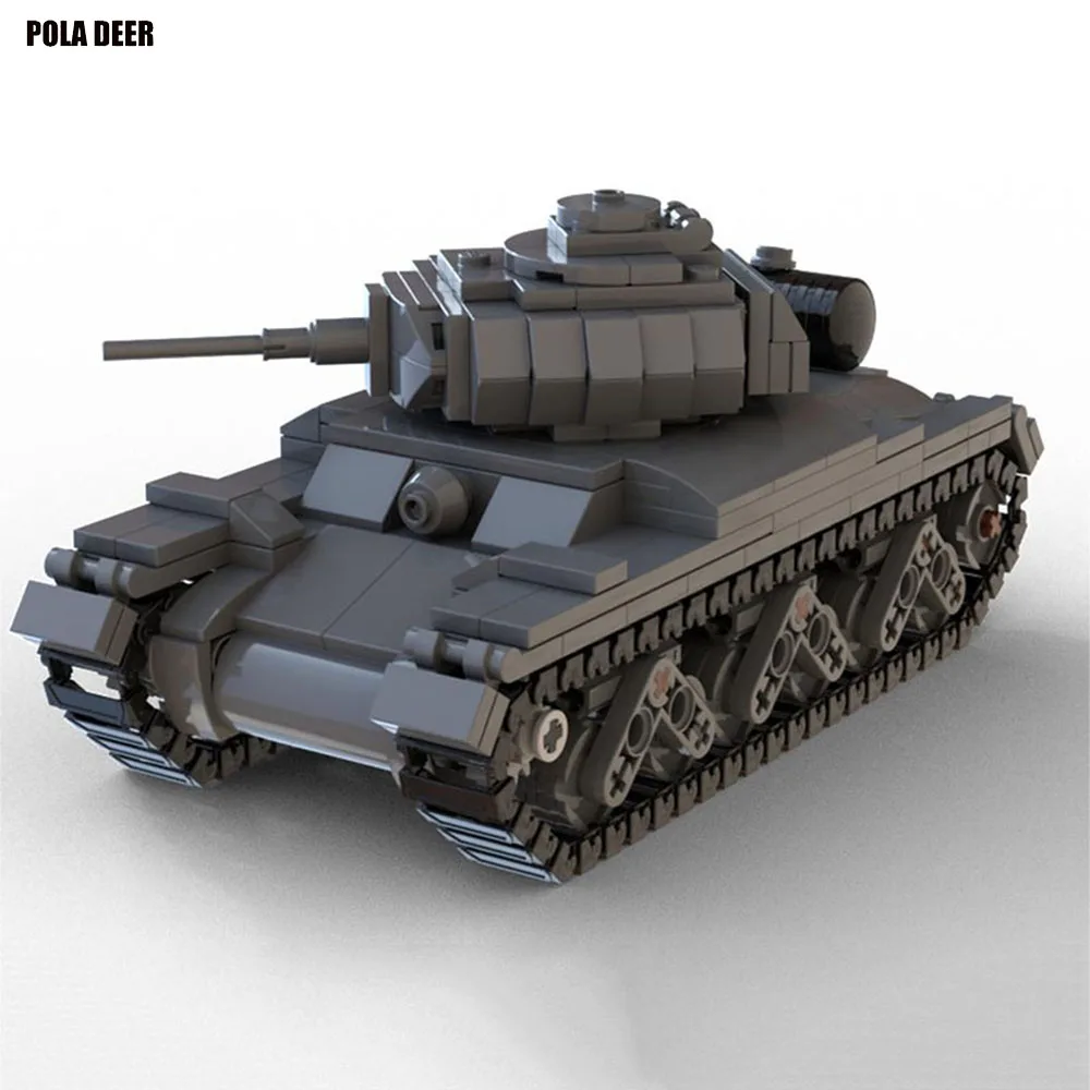 Poladeer 422 Pcs Australian Cruiser Hull Tank Small Particle Assembly Puzzle Building Blocks Boy Model Toy Birthday Holiday Gift