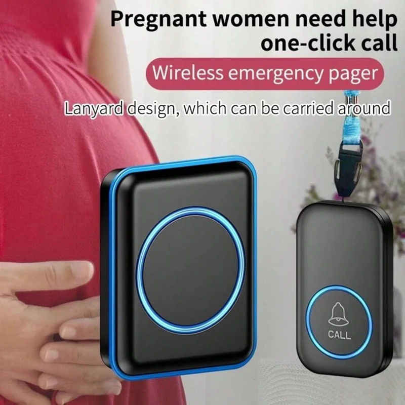 Wireless Doorbell 300 Meters Old Call Self-Service Electric Remote Control Doorbell Remote Control Waterproof EU PLUG