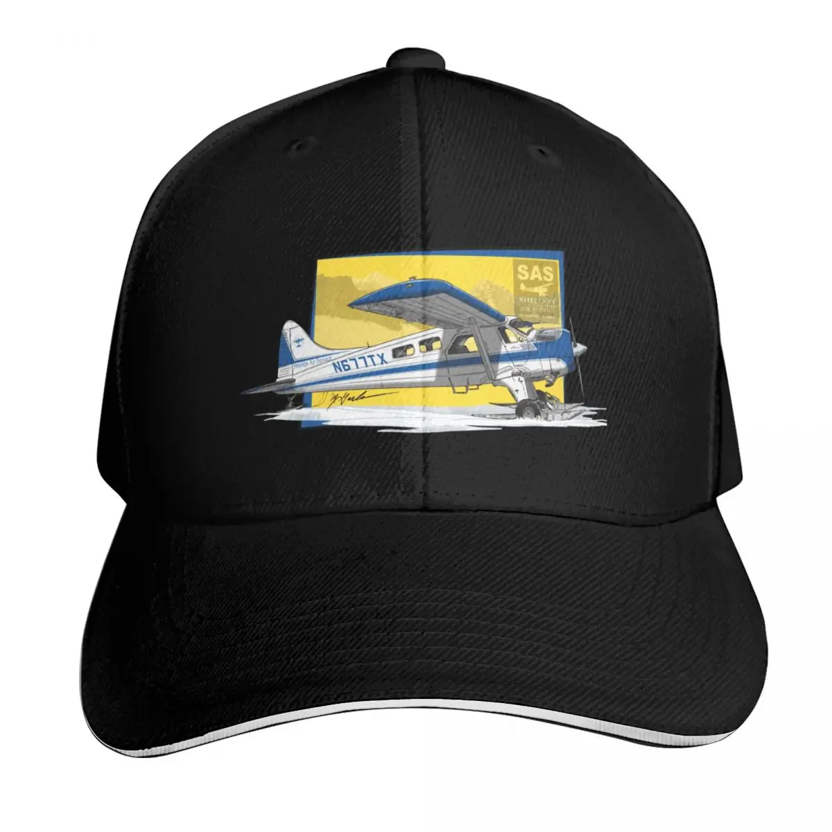 Sheldon Air Service Dehaviland Beaver on Skis Baseball Cap Men Women Casual Summer Sport Sun Cap