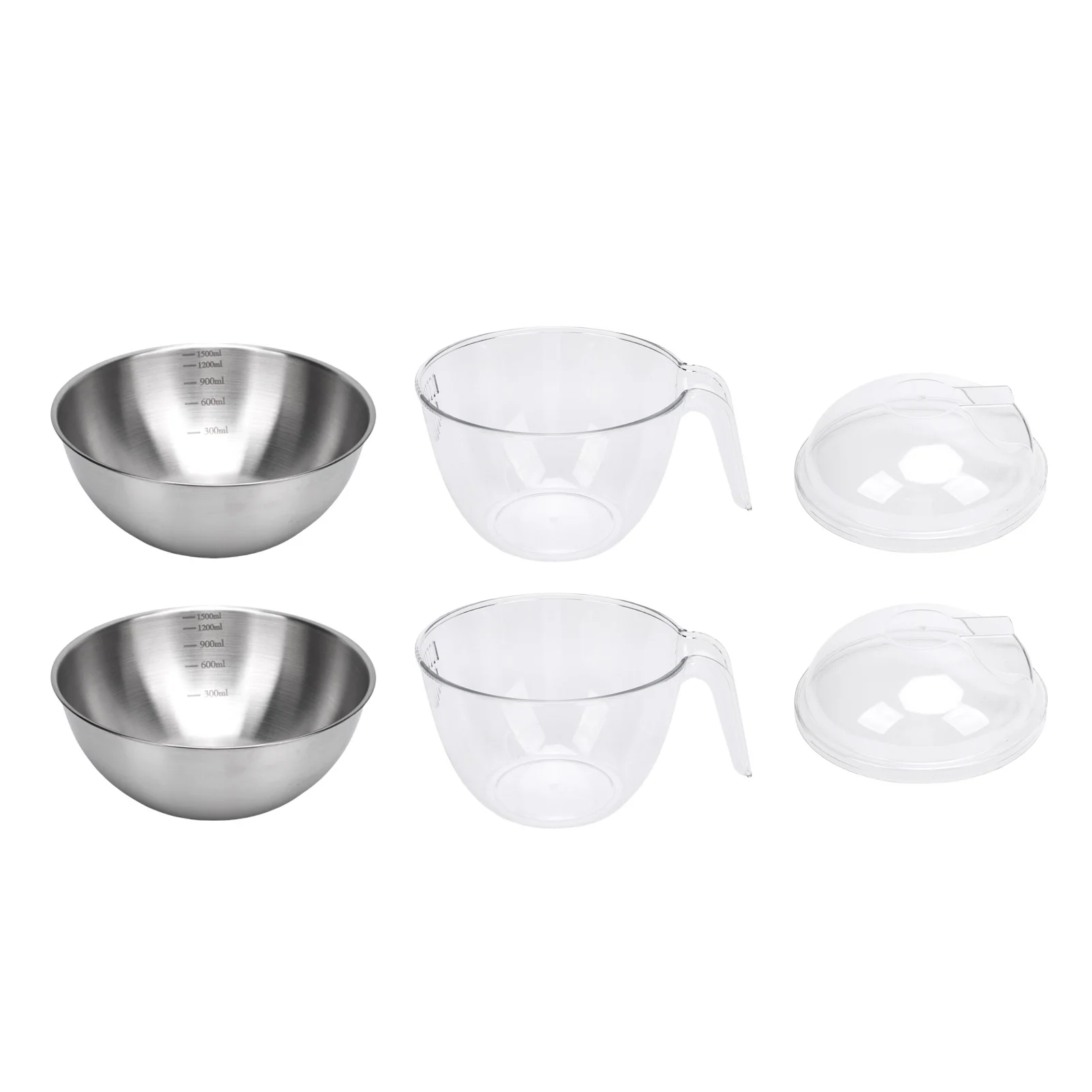 

2Pcs Iced Salad Bowl with Transparent Lid Stainless Steel Slanted Chilled Salad Bowl For Vegetable Salads Fruit Salads Pasta