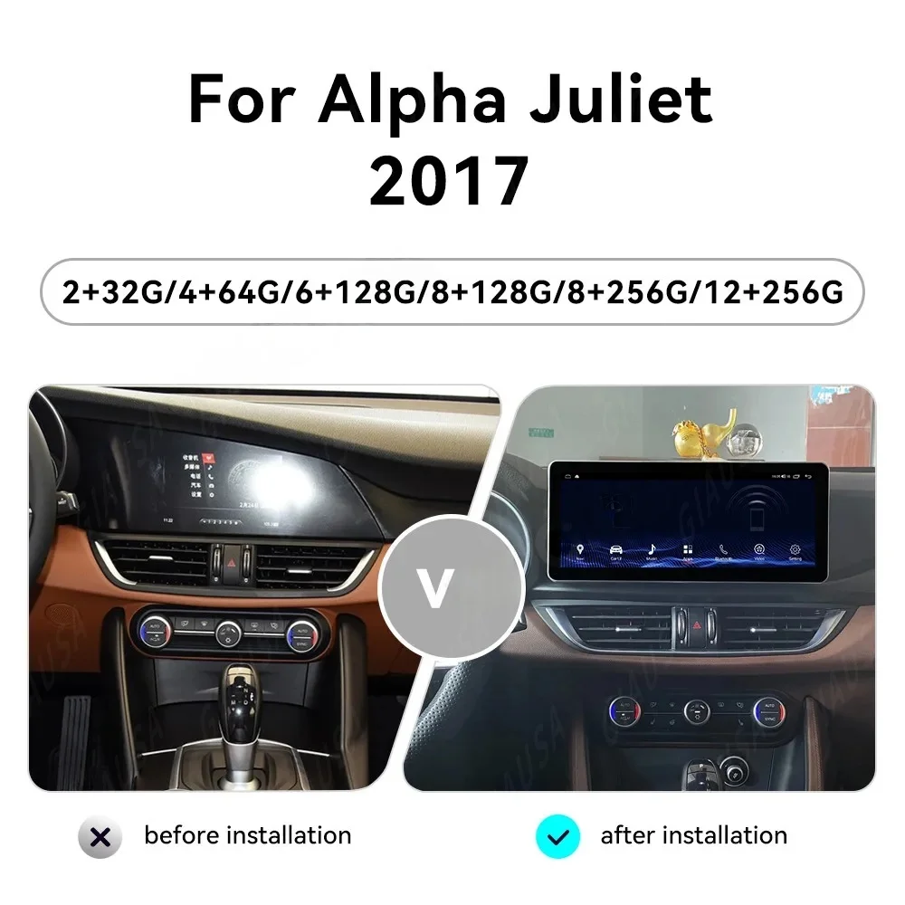 

Android For Alfa Romeo Giulia Stelvio 2015-2020 Multimedia Player Wireless Carplay Auto Autoradio Stereo GPS Navi HeadUnit WiFi