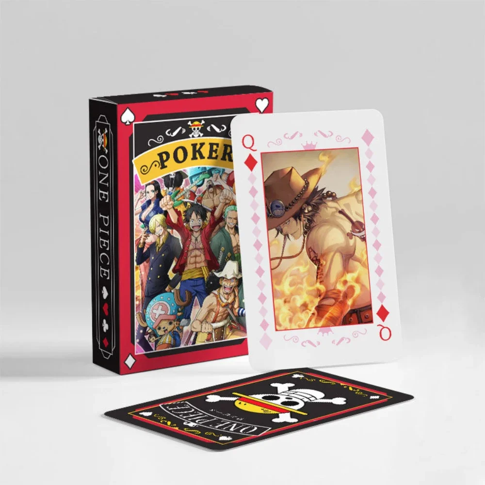 ONE PIECE Playing Cards NARUTO Anime Peripheral Party Games Jujutsu Kaisen HD Color Printing Anime Cards Chainsaw Man Kids Toys