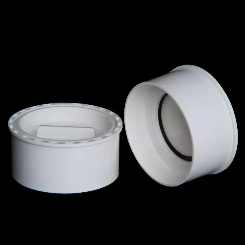 1~10PCS 50mm/75mm/110mm/160mm White PVC Horizontal Cleanout Plug Cap Inspection Outlet Drain Pipe Fitting Plug
