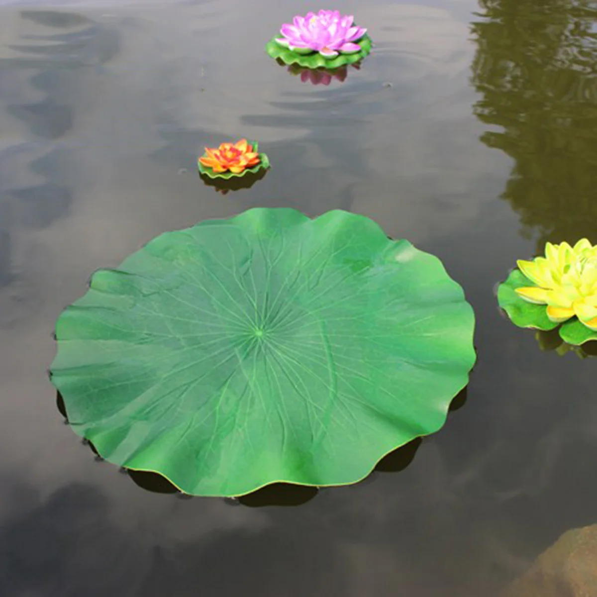 

6 Pcs Simulation Lotus Decoration Simulated Water Plants Fish Aquarium Leaves Artificial Floating for Pond Accessories
