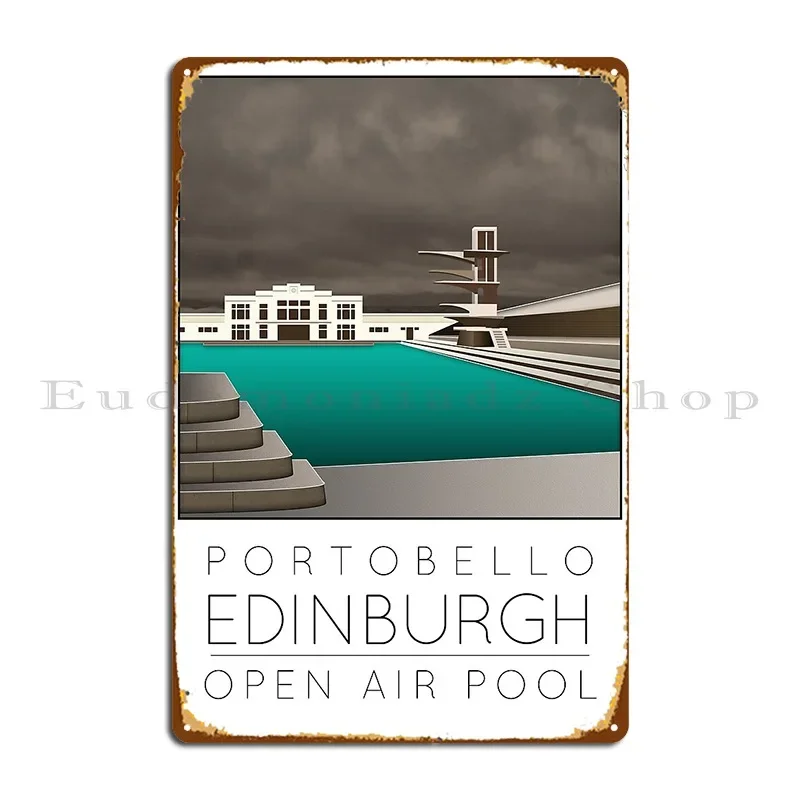 Póster de Lido, cartel de Metal de Edinburgh Portobello, cine personalizado, divertido garaje, Pub, Mural, cartel de estaño