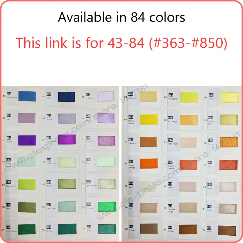 (43-84) 22.5Meters 6/9/16/25/38mm Double Sided SATIN RIBBON Top Quality 100% Polyester Double Face Silky Ribbon for Eternal Rose