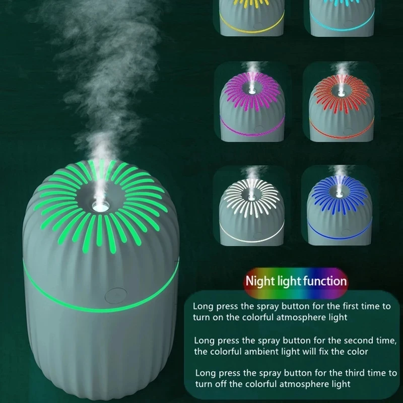300ML Mini sypialnia Ultransonic nawilżacz powietrza aromatyczny parownik samochodowy Usb Humidificador zapach zapach rozpylacz zapachów Mist Maker