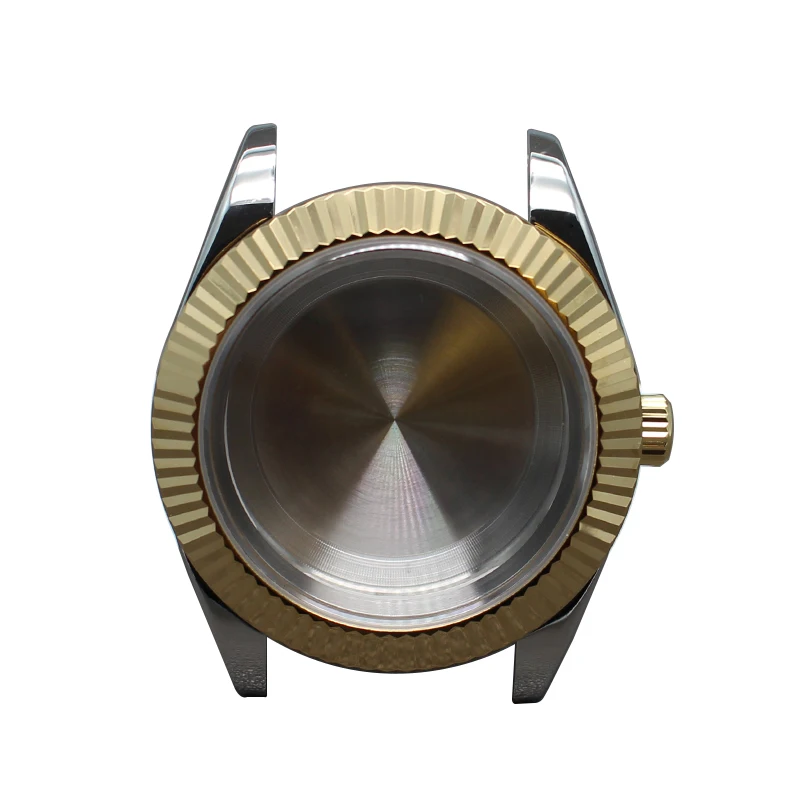 

36mm 40mm Fluted Watche Case Sapphire For Datejust Seiko NH35 NH36 NH34/38 4R36 Miyota8215 8205 Movement 28.5mm Dial Silver Gold