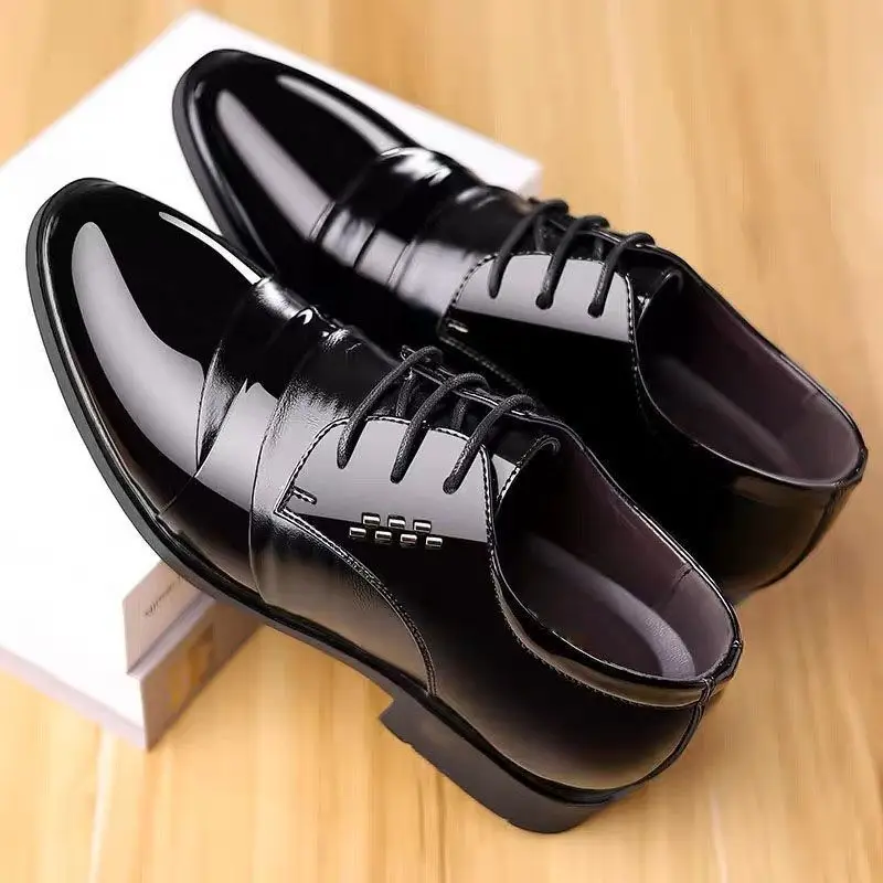 Men's Casual Dress Shoes Versatile Business Oxfords Spring Fashion Formal Shoes Young Men Party Footwear