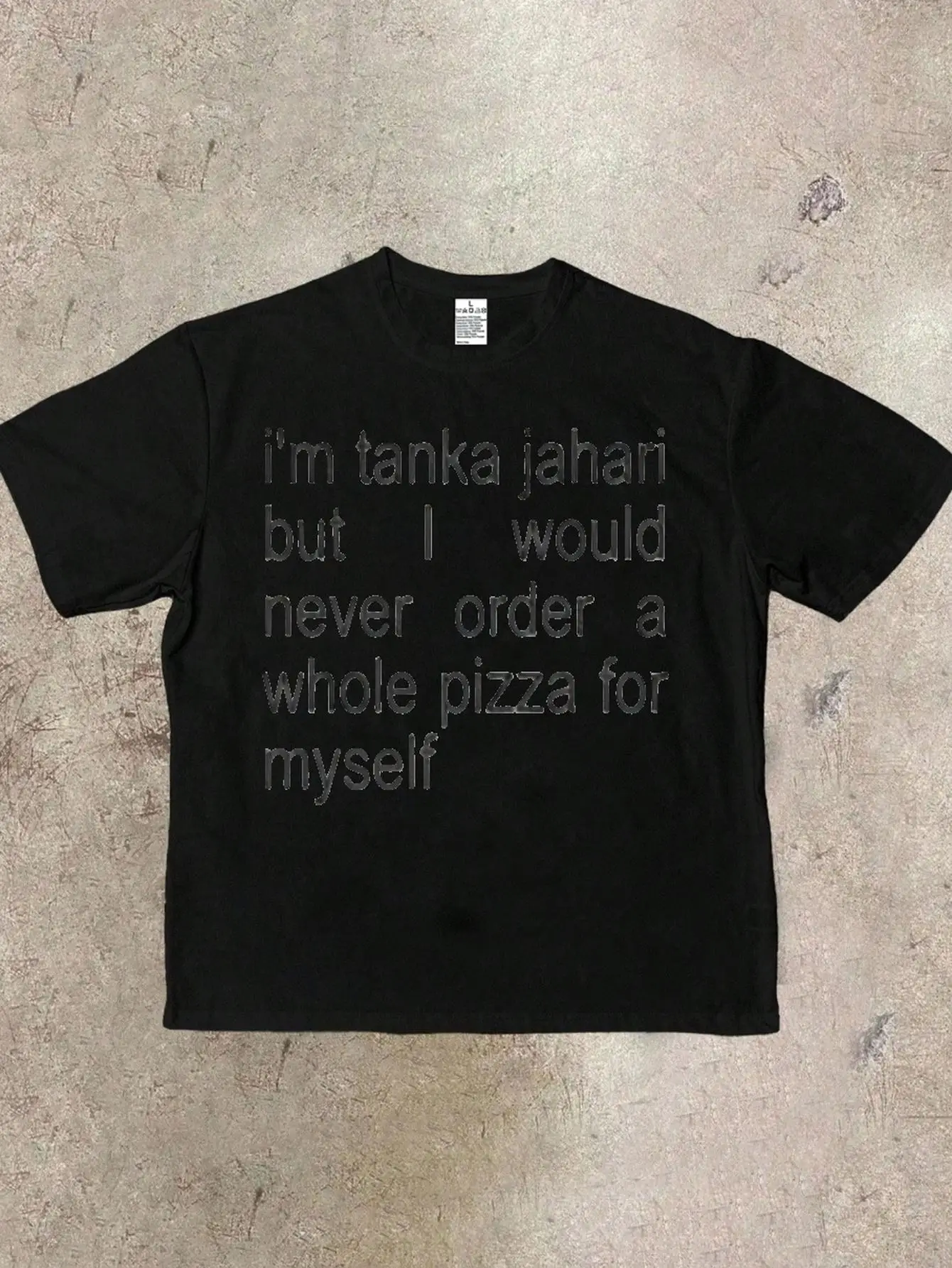Retro Print I'M Tanka Jahari English Slogan T-Shirt Unisex Loose Breathable Top Trendy Street Style with Individual Print