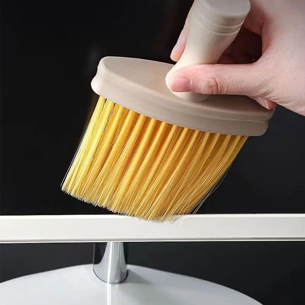 Wooden Soft Brush Keyboard Cleaning Kit Car Interior Tools Neck Cleaning Brush Multifunctional Duster Barber Brushes Cleani J2q0