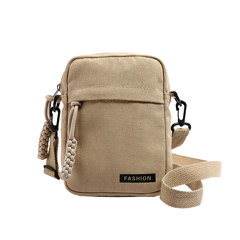 Fashion Versatile Canvas Crossbody Phone Bag Mini Casual Sports Shoulder Bag Repair Tool Bag