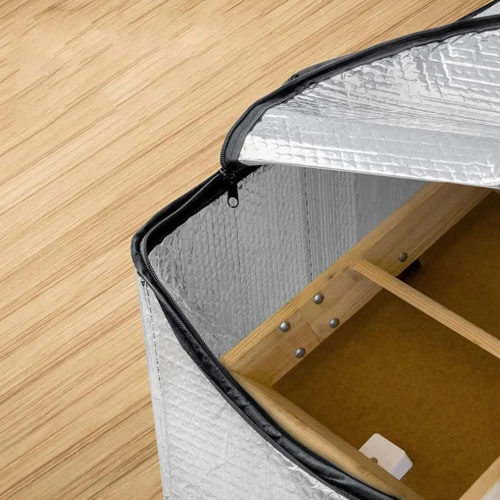 Fireproof Attic Dust Cover Aluminum Foil Foldable Attic Door Insulation Cover Thicken Silver Seal Insulation Sleeve Home