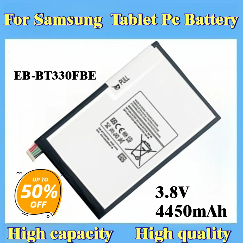

Аккумулятор для планшетного ПК 3,8 В 4450 мАч EB-BT330FBE для Samsung Galaxy Tab 4 8,0 SM-T330 T331 T331C T335 Совершенно новое высокое качество