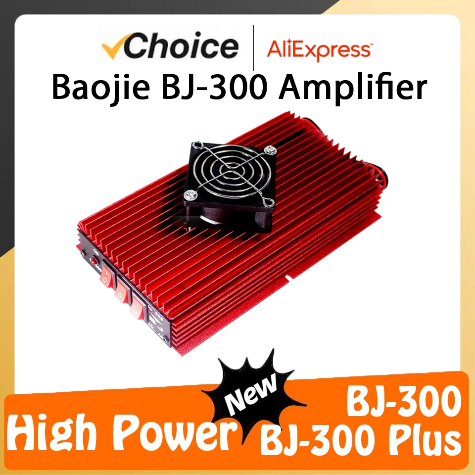 Baojie BJ-300 Plus Power Amplifier 100W FM 120W AM 150W SSB 3-30MHZ High Power CB Radios 12-14V Long Range Communication Radio