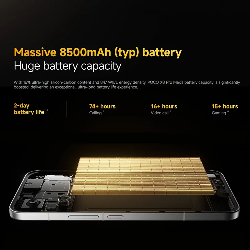 POCO X8 Pro MAX – Teléfono Inteligente de 6.83 Pulgadas, Dimensity 9500S, Batería de 8500 mAh, Sensor de Luz Fusion 600 de 50MP con OIS 5