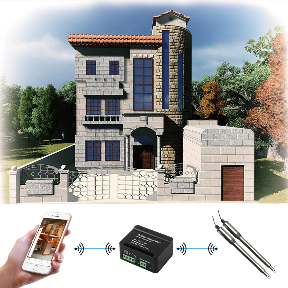 AC110V/220V to 24V Electric Automatic Strong Dual Arm Swing Gate Opener Up to 660 Lbs Hardware Driveway Door KIT
