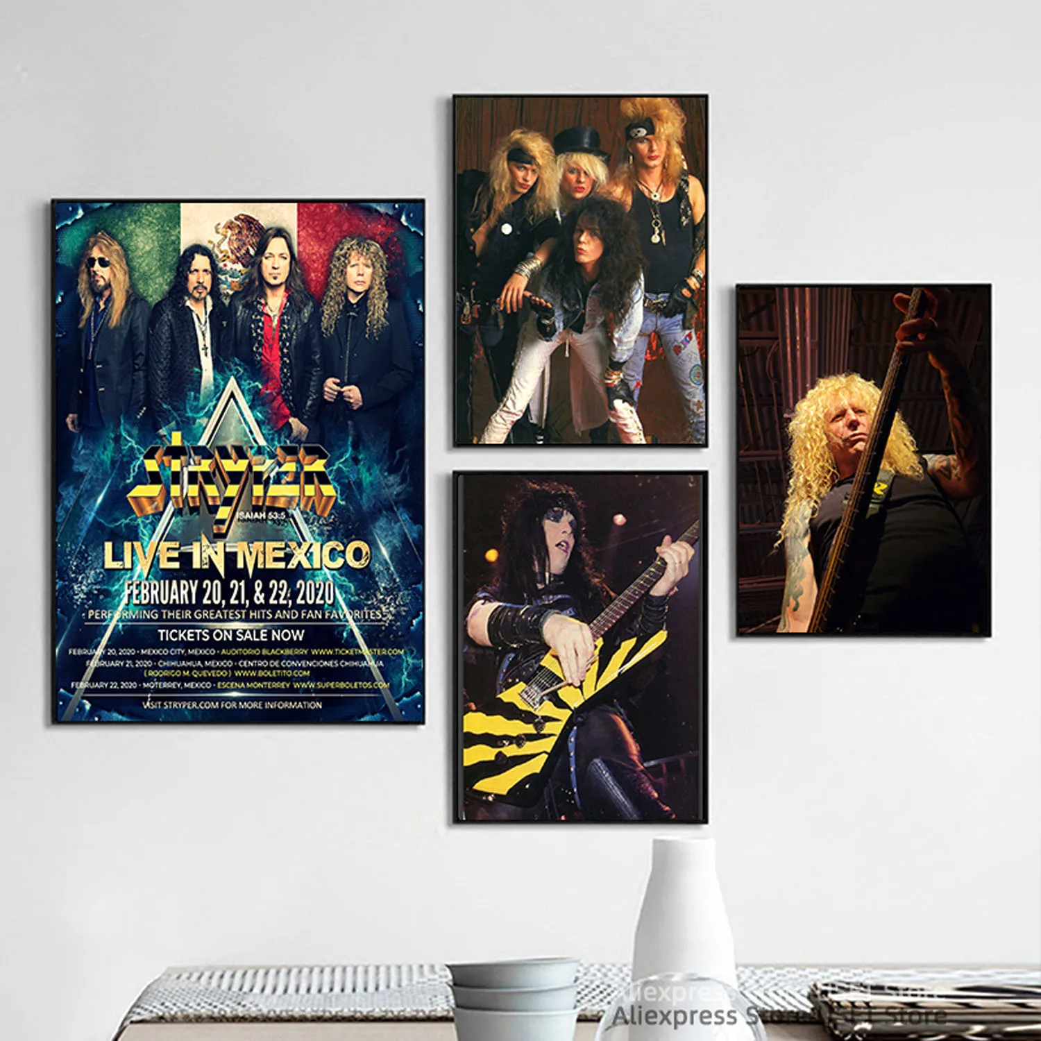 Stryper band , Singer Band Cover Album Music Star Celebrity Canvas Posters and Prints Canvases Painting Home Decoration