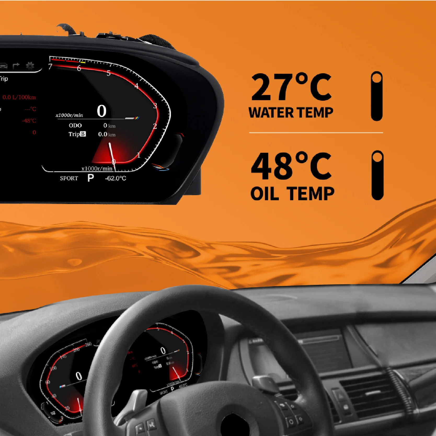 2025 Latest Original X6 E71 E72 Car Digital Speedometer Instrument Cluster New LCD Dashboard Instrument