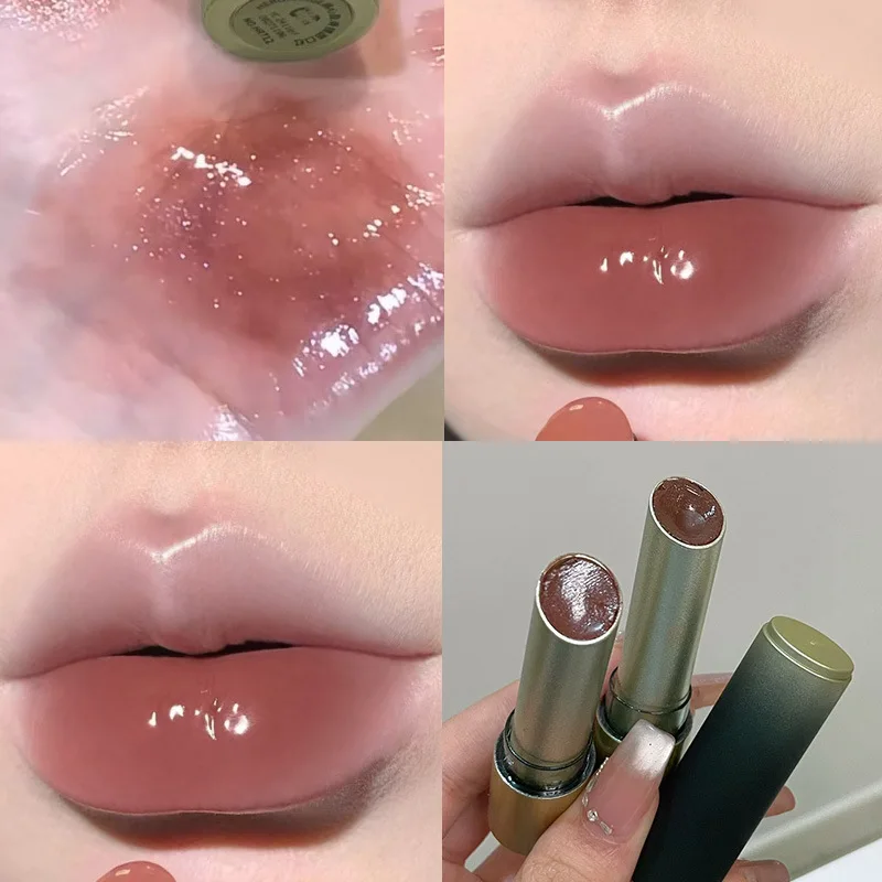 ลิปสติก 6 สี ลิปสติกสีน้ำตาลแดง กันน้ำ มอยซ์เจอร์ไรเซอร์ ลิปกลอส แต่งหน้าติดทนนานตามธรรมชาติ ผิวกระจ่างใส สีนู้ด