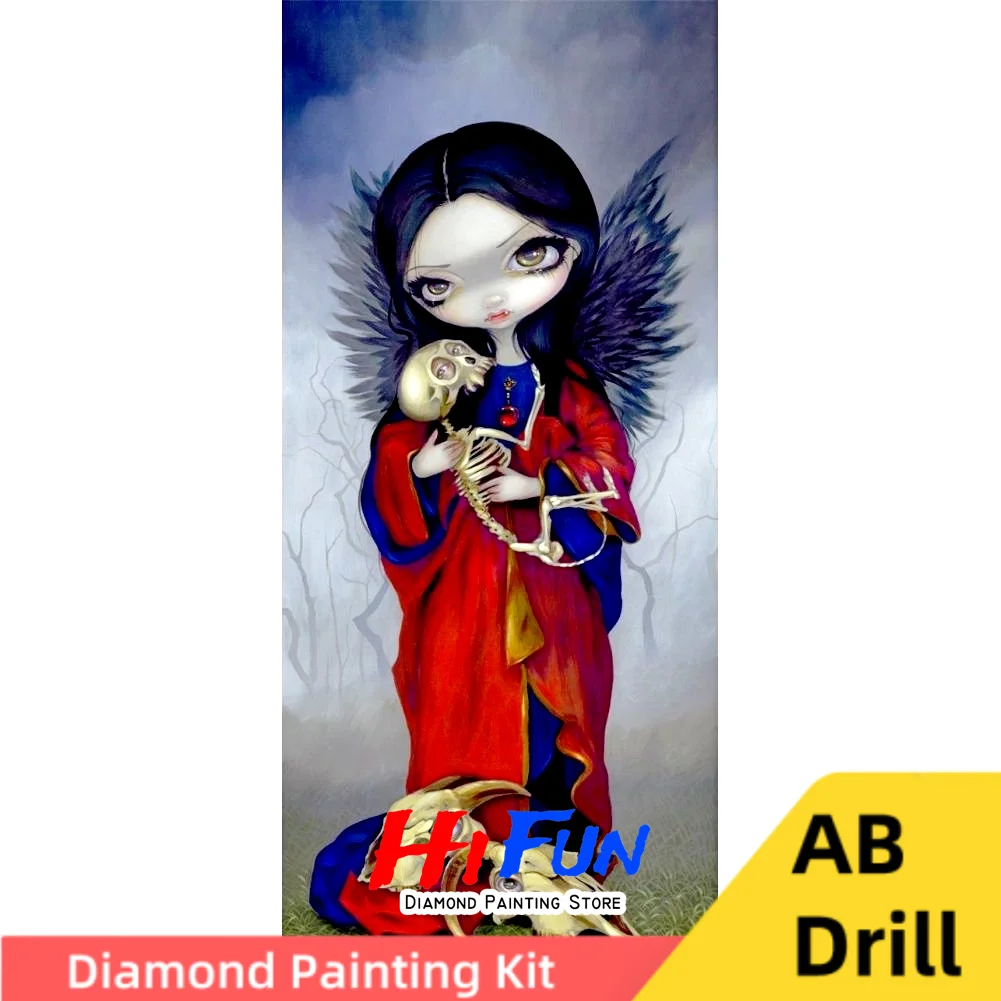 

Vampire Beauties DIY Diamond Painting Kit AB Drills , Angelo Della Morte Full Drill Gems Picture Cross Stitch Kit for Beginners