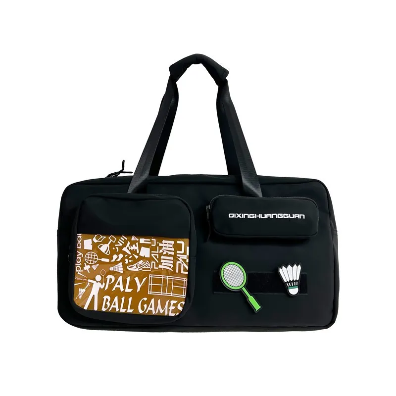 حقيبة كرة الريشة لمضرب 3 قطع، حقائب رياضية ولياقة بدنية محمولة باليد، حقيبة مضرب ذات سعة كبيرة للجنسين، حقيبة كتف متعددة الطبقات،