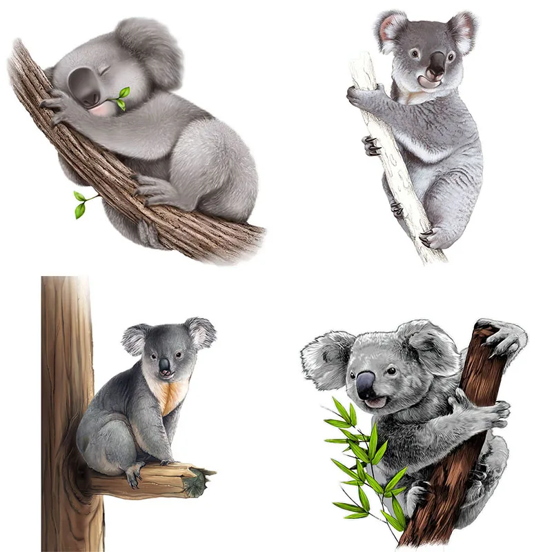 Three Ratels CM30 Cute koala animal sticker kid's bedroom Decal For Occlusion Scratch Decor Vinyl Material