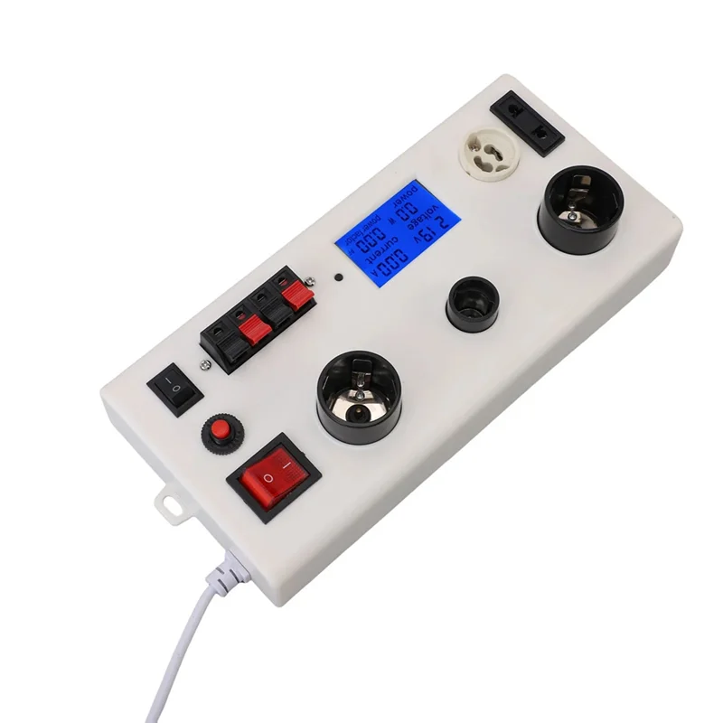 ABSY Lamp Tester Box E27 E14 GU10 Bulb Sockets Multifunctional LED Bulb Power Current Voltage PF EU Plug Testing Device