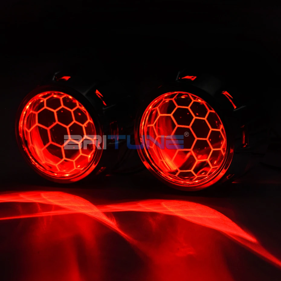 Bi-xenon HID Projector Lens with LED Devil Eyes Super 2.5 inch