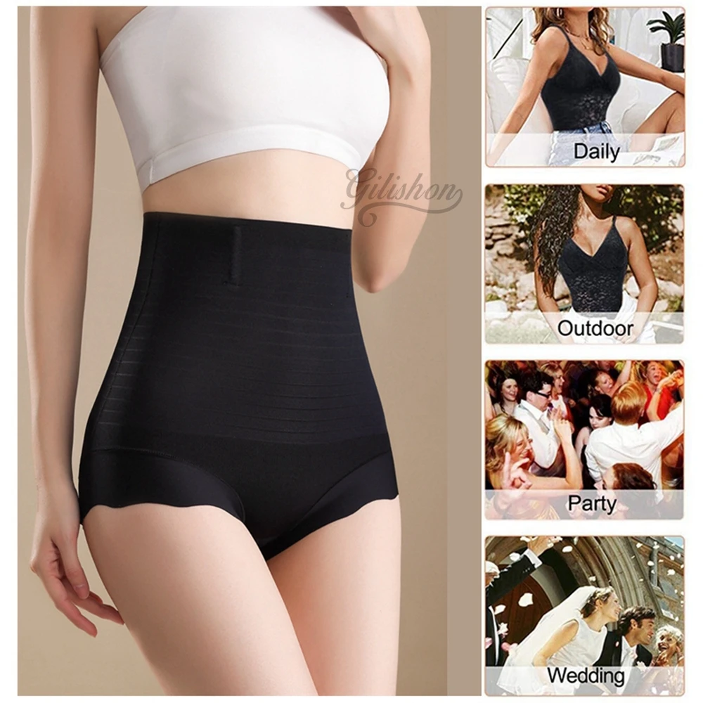 Abnehmen Shorts Frauen Body Shaper Hohe Taille Flache Bauch Ummantelung Höschen Hip Fahrstuhl Gestaltung Unterwäsche Bauch-steuer Shapewear – Detail 4