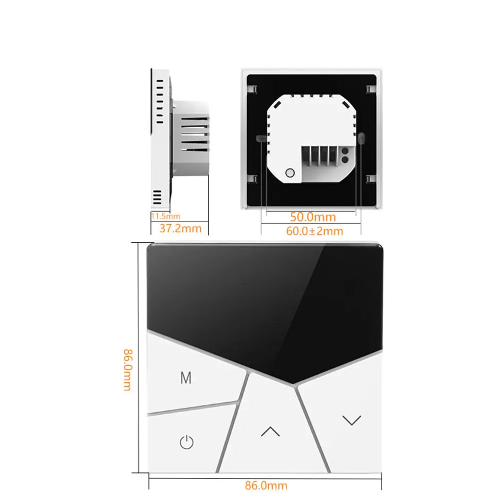 Smart WiFi Digital Thermostat with Adjustable Sensor Modes and Large Screen Display for Easy Temperature Management