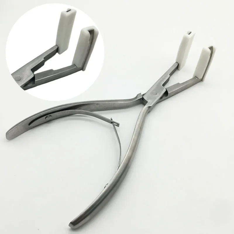 Alat Tang Ekstensi Rambut Pita Pinset 7 Inci untuk Set Tang Ekstensi Rambut Baja Nanoring untuk Menghilangkan Pita Pada Ekstensi Rambut