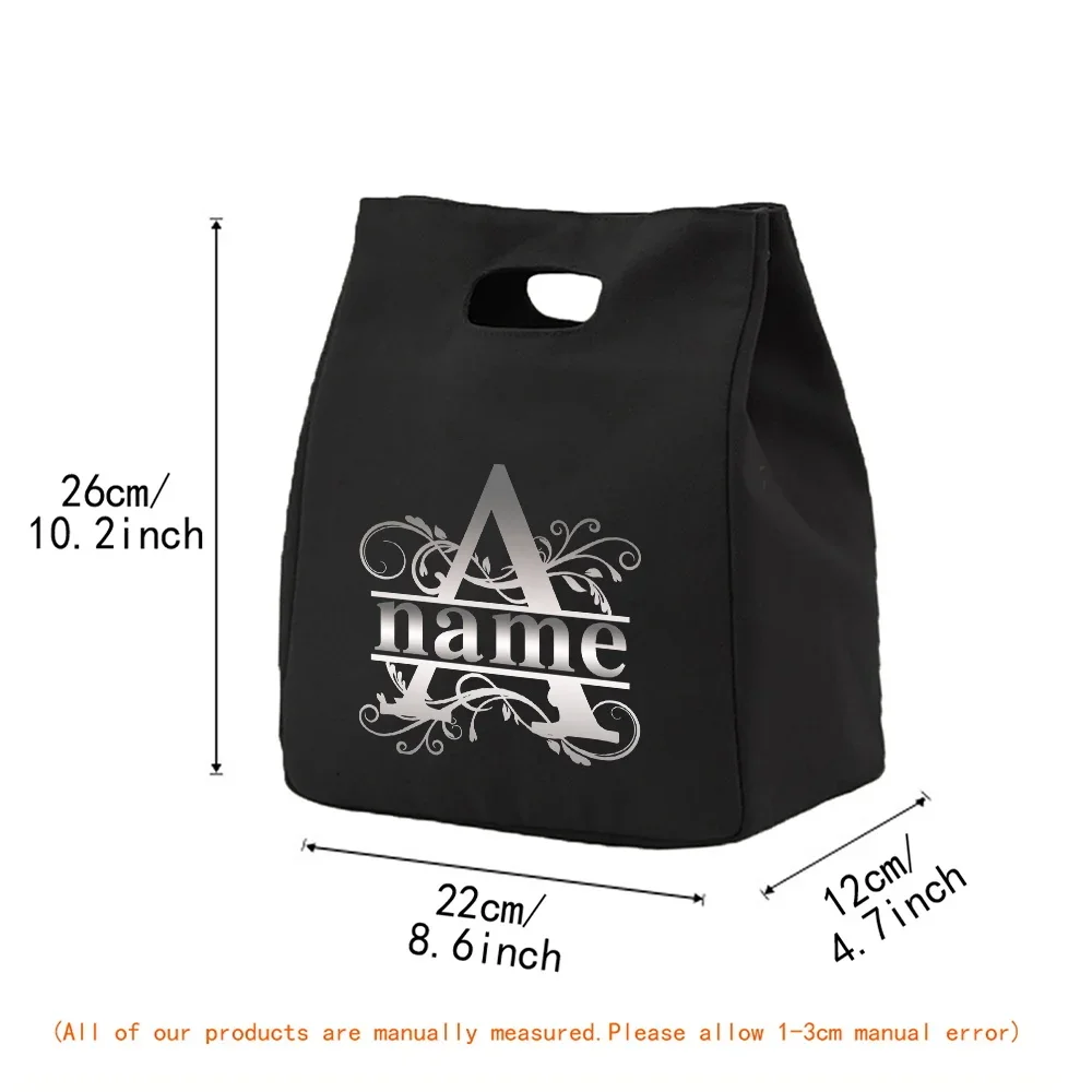 Customized Name Insulated Lunch Bag Canvas Environmentally Friendly Refrigerated Bag Picnic Lunch Bag Customized Product