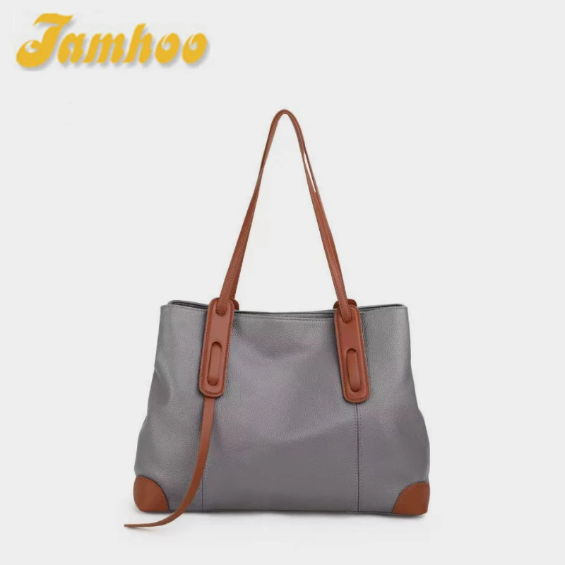 

Jamhoo Women Shoulder Bag Soft Leather Bag Fashion Tote Ladies Popular Handbag Large Capacity Office Bag Commute Bags For Women