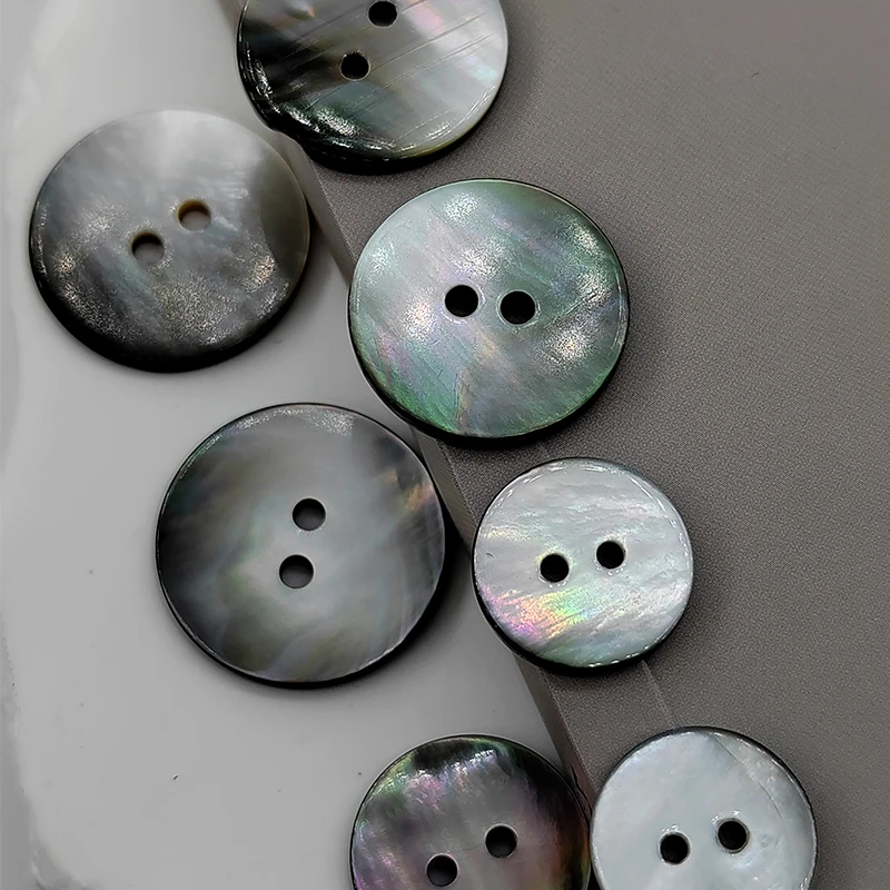 15/18/20.5/23/25MM Natural Shell 2-Holes Sewing Buttons Of Clothing High Quality Fashion Round Mother Of Pearl Button DIY