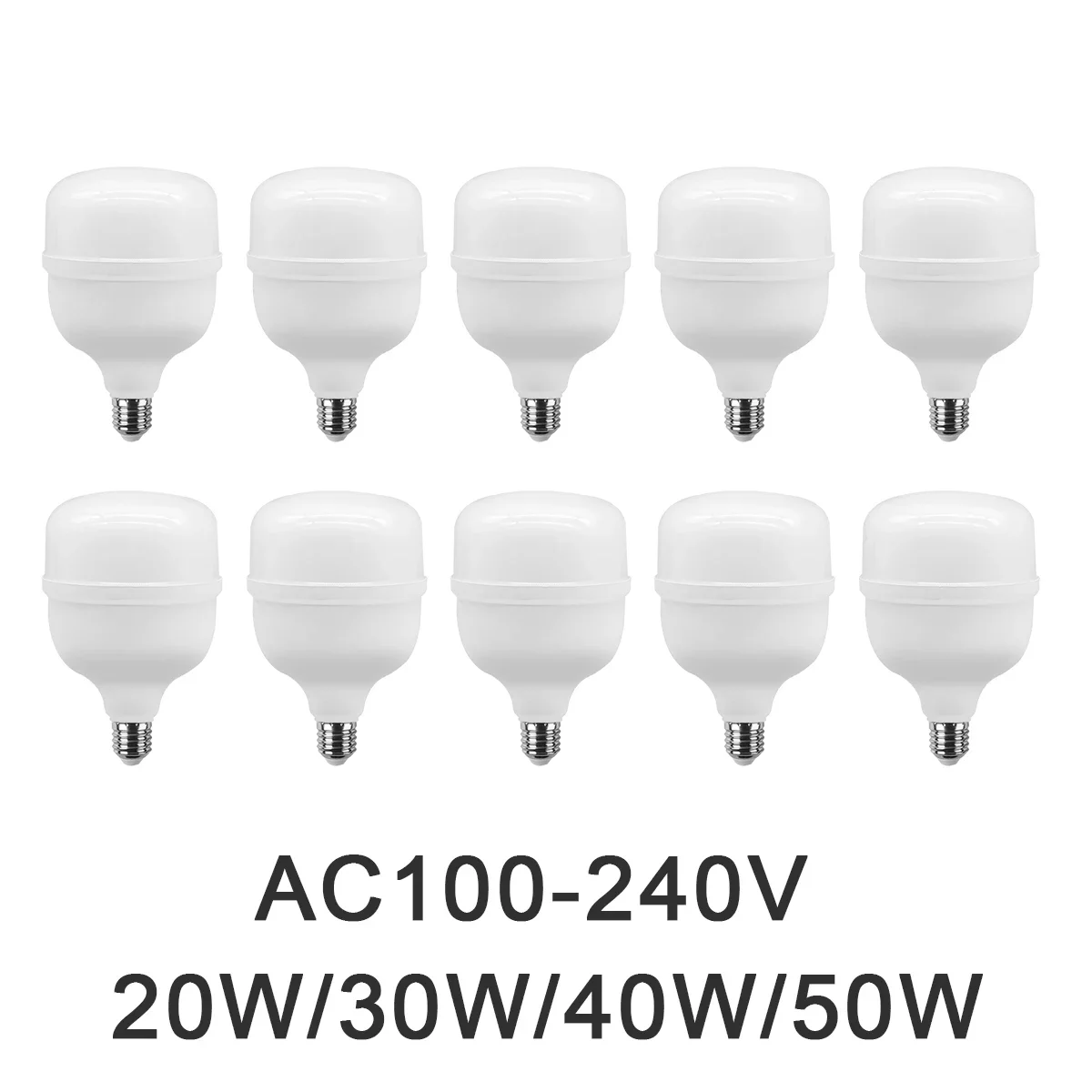 

5 шт., суперъяркая лампа, 50 Вт, 20 Вт, 30 Вт, 40 Вт, 110 В переменного тока, 220 В, E27