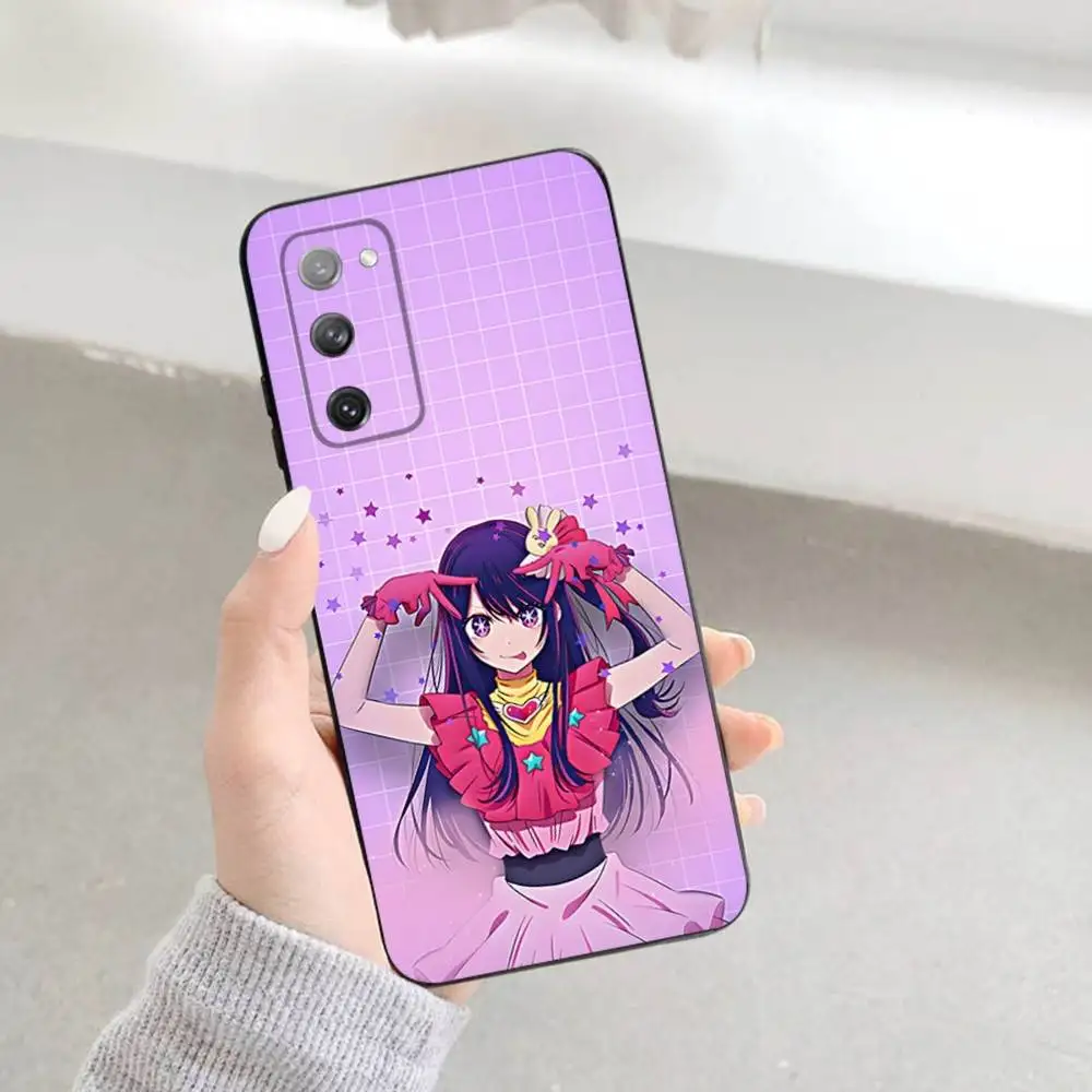 เคสโทรศัพท์อนิเมะ H-Hoshino Ai สำหรับ Samsung S 25,24,23,22,30,21,10,9,Ultra,Plus,Lite,FE,4,5 G เคสสีดำนุ่ม