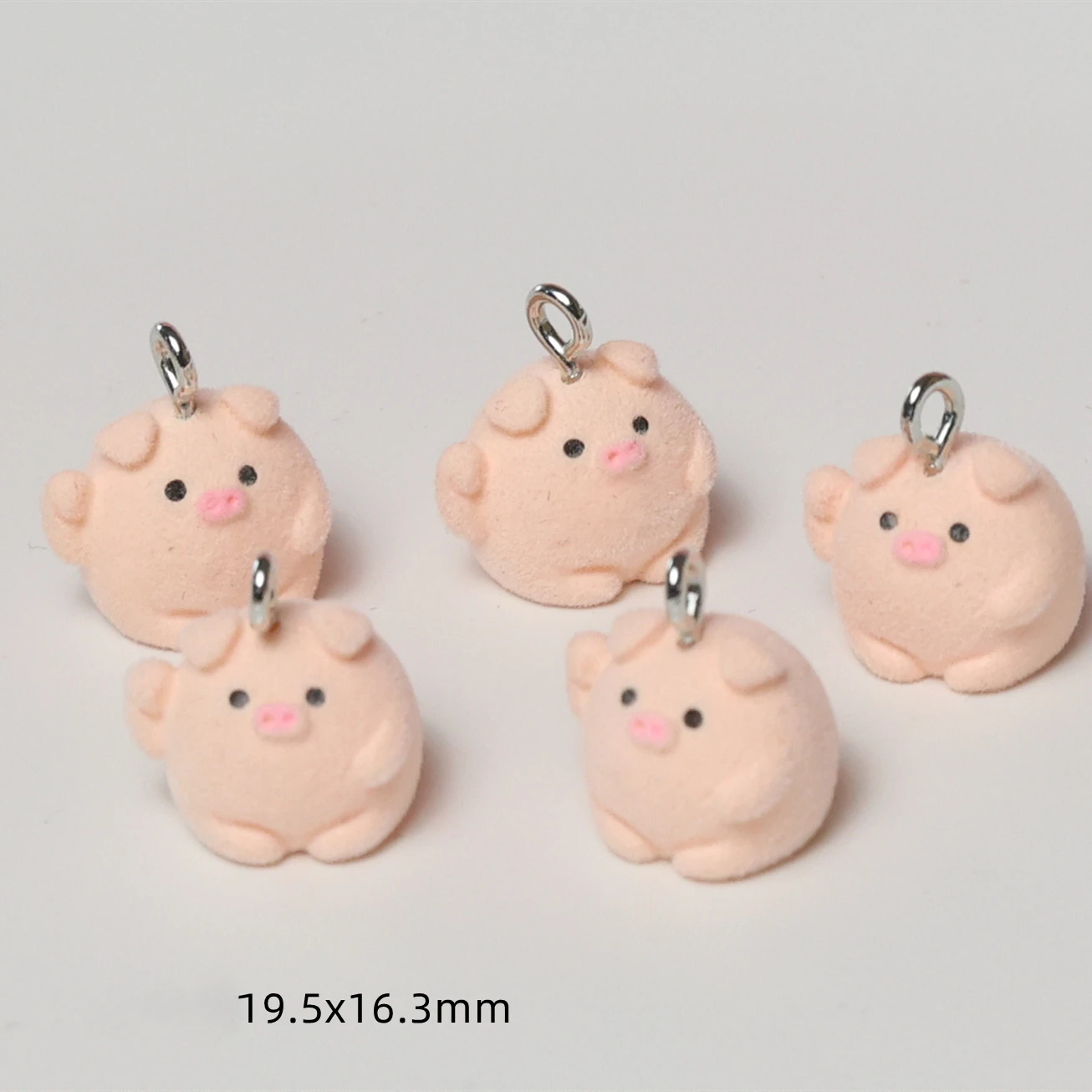 10pcs 3D New Flocking Spot Plush Cute Charms Animal Kitten Rabbit Pendants for Bracelet Necklace Making DIY Jewelry Accessories