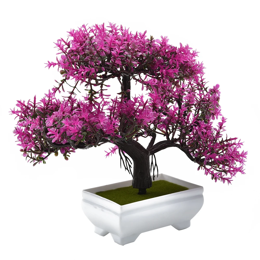 Fake Plant Flowers Potted Ornaments Artificial Plants Bonsai Small Tree Pot For Home Festival Wedding Decoration Accessories