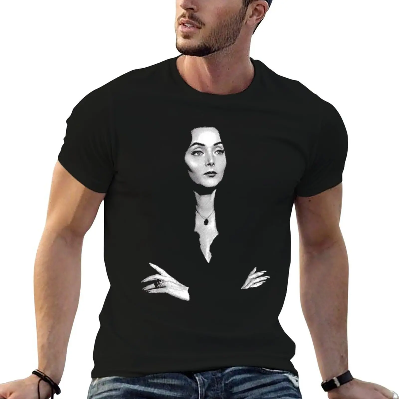 

Morticia T-Shirt man graphic t shirt funny t shirts cotton anime t shirts oversize T-shirt