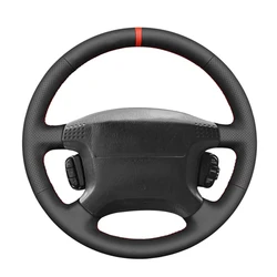 Black Faux Leather Car Steering Wheel Cover For Nissan Patrol Y61 1997-2004 Pathfinder 2000-2004
