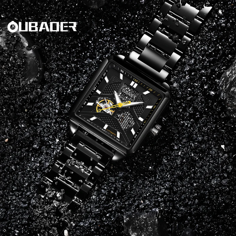 

Oubaoer new 2023 casual simple architect series automatic mechanical movement wrist watch men mechanical watch
