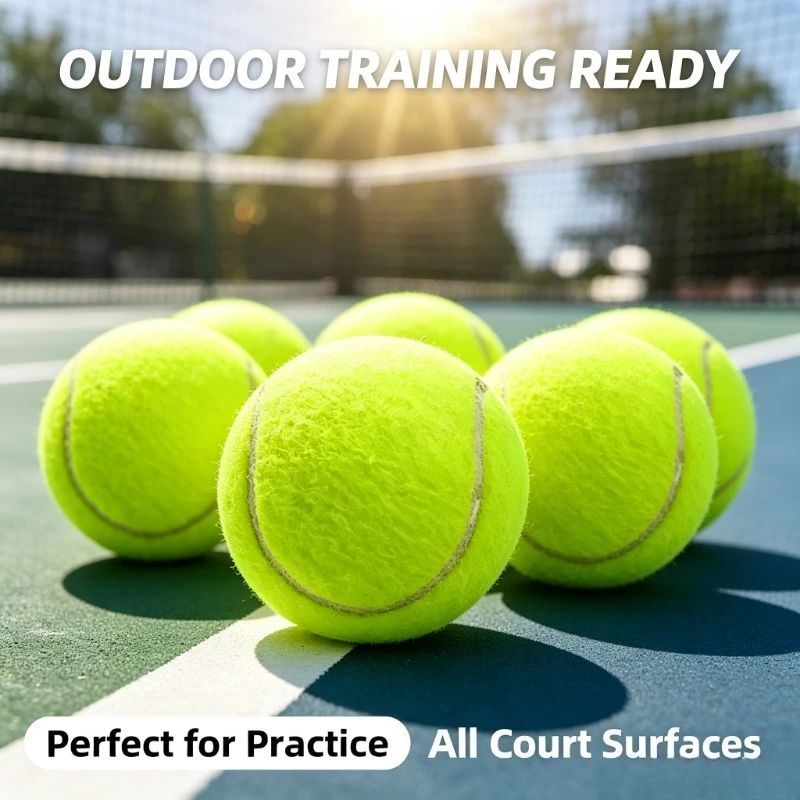 3pcs High Elasticity Tennis Ball Elementary Match Training Durable Ball Fans Practice Durable Tennis Ball