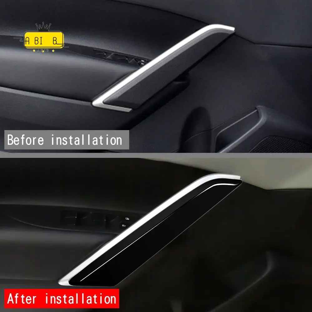ABIB -2Pcs Car Inner Door Handle Trim Pull Grab Panel Handle Cover For Toyota Corolla Cross 2021 2022 RHD