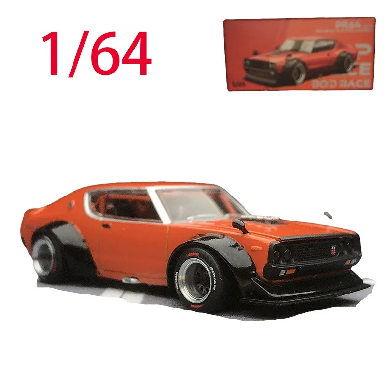 

Pop Race Diecast Scale1/64 Nissan Skyline GT-R V8 Drift Hakosuka Alloy Car Model Toys for Boys Gift in Stock Toy Car