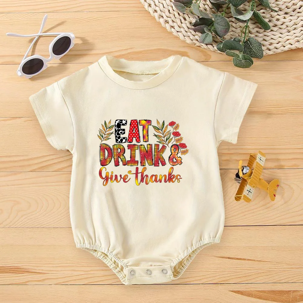 In My Pumpkin Spice Era Retro Natural Baby Bubble Romper Fall Toddler Funny Thanksgiving Day Bodysuit Infant Outfit